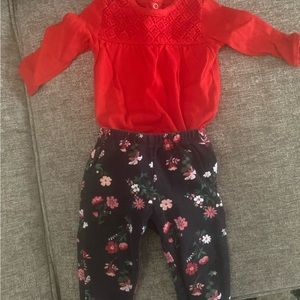 NWOT two piece, six month old girl adorable outfit